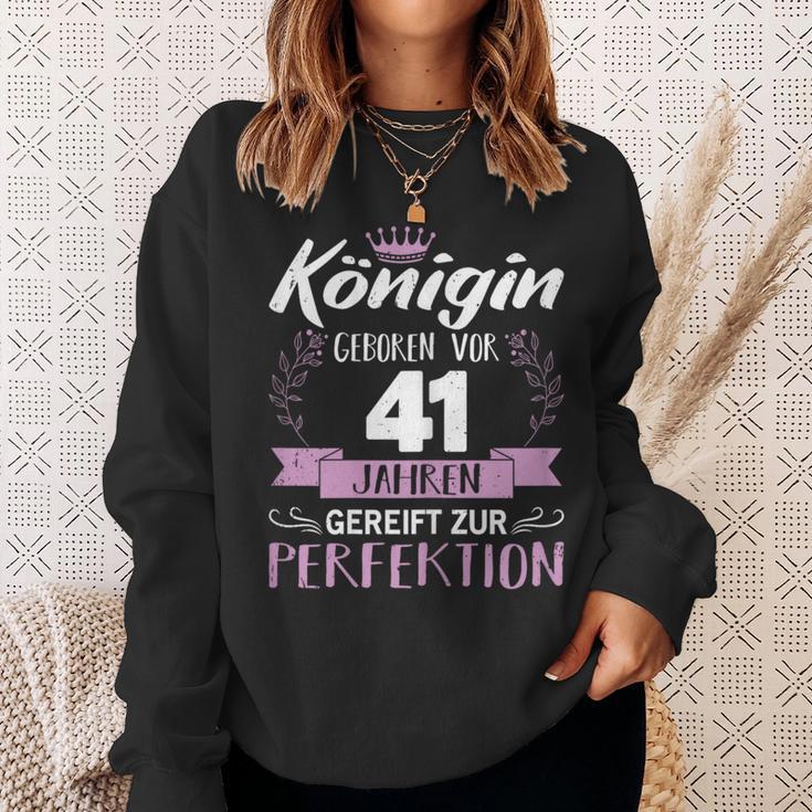 41 Geburtstag Frau Königin 41 Jahre Geburtstagsgeschenk Sweatshirt Geschenke für Sie