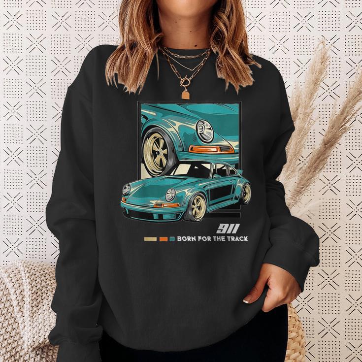 911 Gt3 Rs Silhouette Oldtimer Retrointage Car Sweatshirt Geschenke für Sie