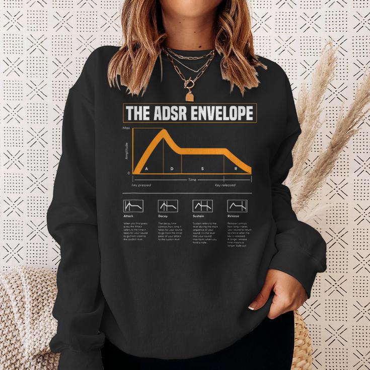 Adsr Modular Lebenswellenform Synth Nerd Synthesizer Sweatshirt Geschenke für Sie