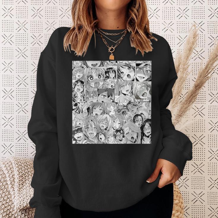 Ahegao Otaku Anime Dripping Drooling Anime Weeb Love Sweatshirt Geschenke für Sie