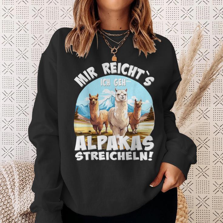 Alpaca And Lamas Mir Reichts Ich Geh Alpakas Streicheln Sweatshirt Geschenke für Sie