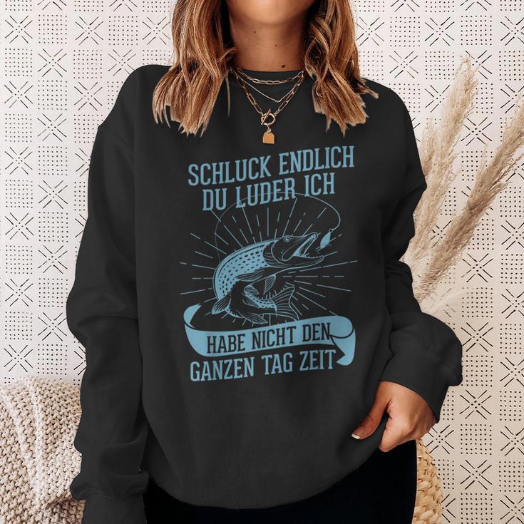 Angler Fishing Pike Du Luder Sweatshirt Geschenke für Sie