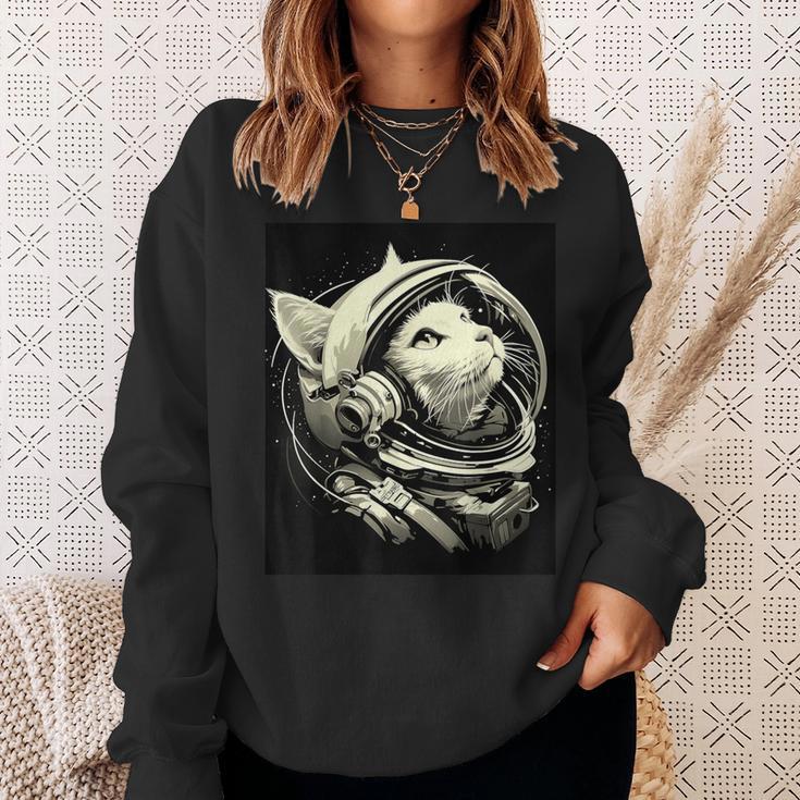 Astronaut Cat Sweatshirt Geschenke für Sie