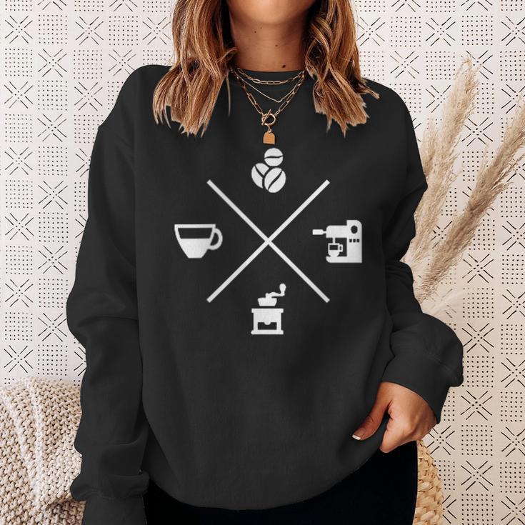 Barista Kaffee Espresso Cappuccino Kaffeemaschine Sweatshirt Geschenke für Sie