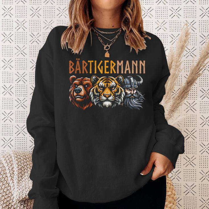 Bärtigermann Bear Tiger Man Beardiking Bearded Man Sweatshirt Geschenke für Sie