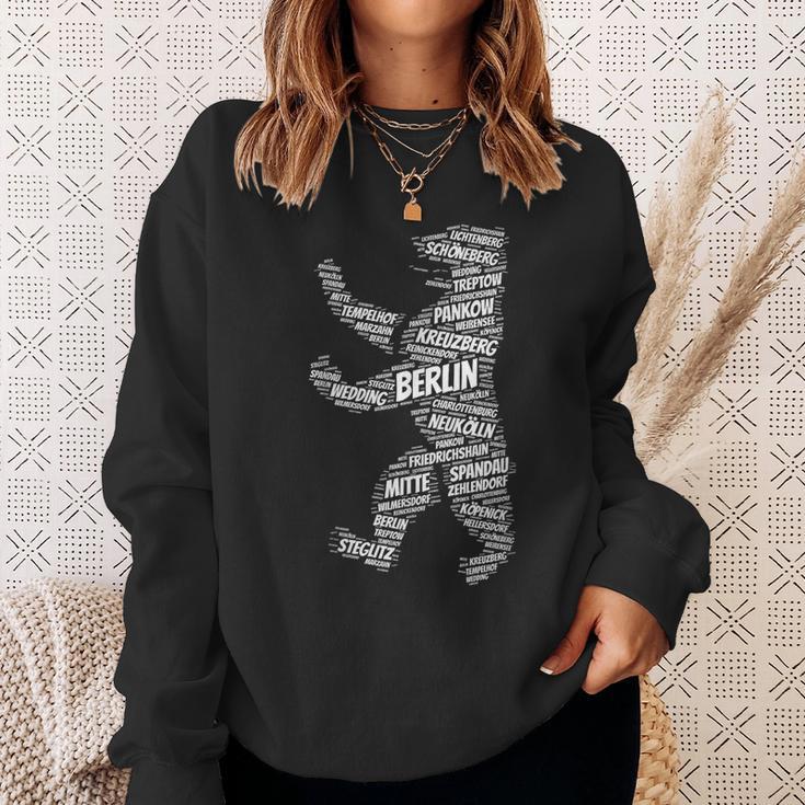 Berlin Bear Wordart Stadtdistrict Stadtteile Berlin Sweatshirt Geschenke für Sie