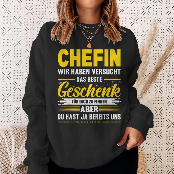 Beste Chefin Der Welt Arbeit Saying Du Hast Ja Bereits Uns S Sweatshirt Geschenke für Sie