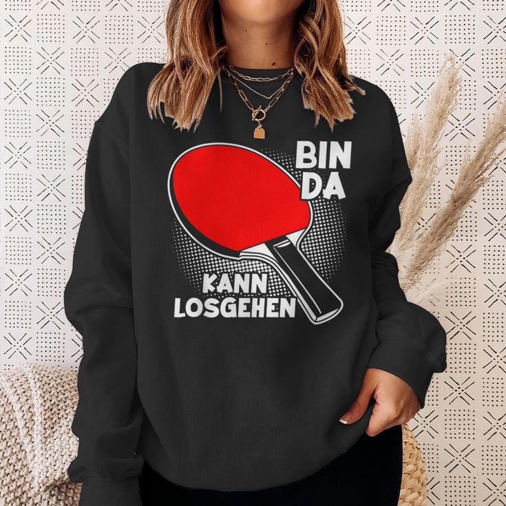 With Bin Da Kann Losgehen Table Tennis Player Sweatshirt Geschenke für Sie