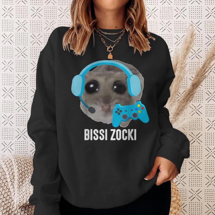 Bissi Zocki X Sad Hamster Meme Gaming Gamer Gamer Sweatshirt Geschenke für Sie