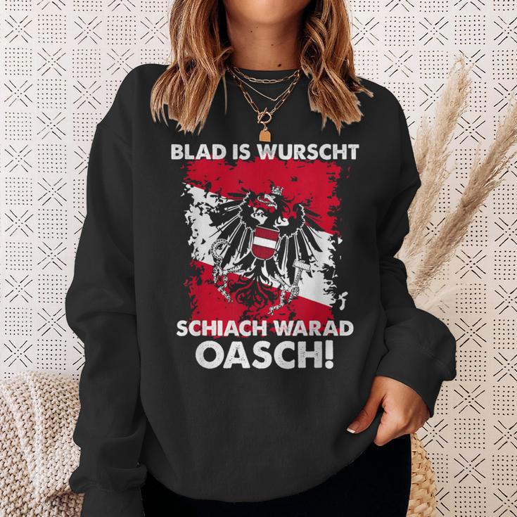 Blad Is Wurschen Schiach Warad Oasch Austria Slogan Sweatshirt Geschenke für Sie