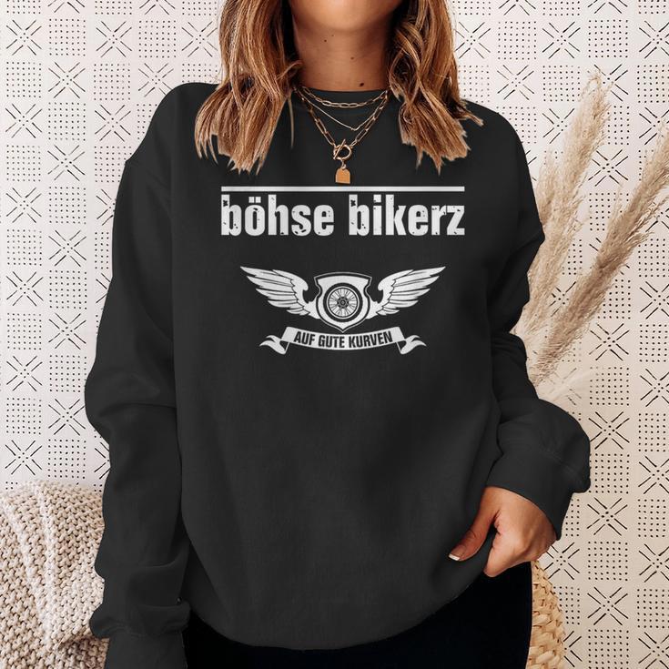 Böhse Bikerz Auf Gute Kurven Sweatshirt Geschenke für Sie