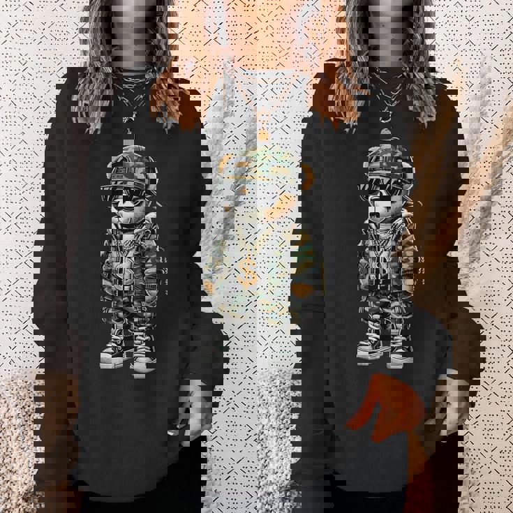 Camo Hip Hop Teddy Bear Camouflage Sweatshirt Gifts for Her Camo Hip Hop Teddy Bear Camouflage Sweatshirt Gifts for Her