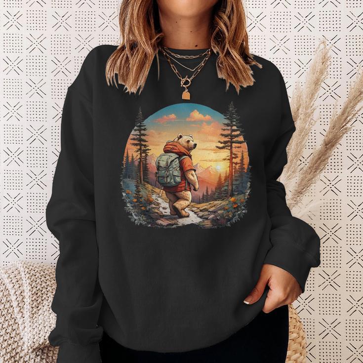 Camping Abenteuer Natur Bär Wandern Berge Sweatshirt Geschenke für Sie