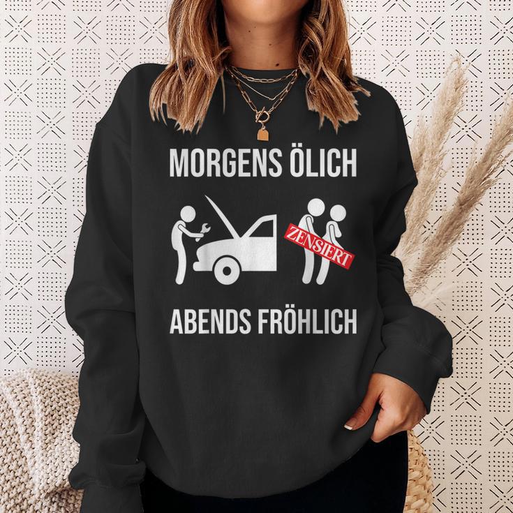 Car Mechanic Mechatronics Screwdriver Oil Evening Happy Sweatshirt Geschenke für Sie