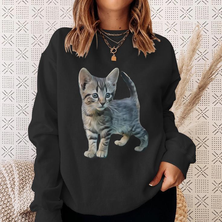 Cat Kitten Cute Fur Nose Kitty House Tiger Sweatshirt Geschenke für Sie