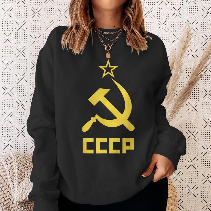 Cccp Ussr Communist Hammer And Sickle Red Sweatshirt Geschenke für Sie