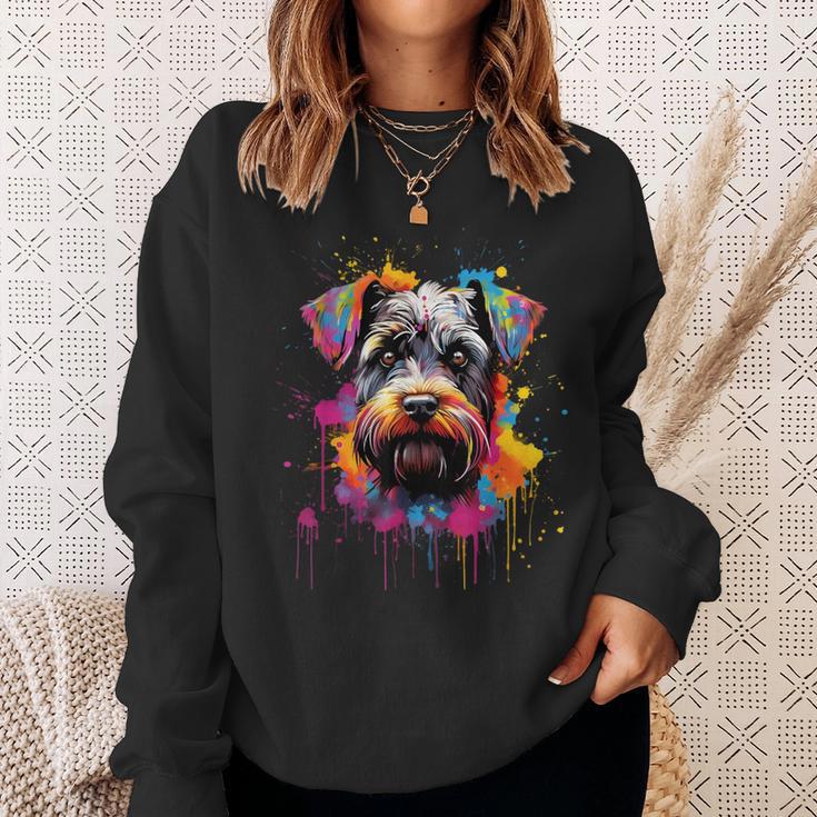 Colourful Miniature Schnauzer Dog Sweatshirt Geschenke für Sie