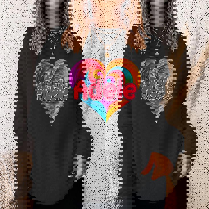 Con Scritta I Heart Love Adele First Name Colorata Felpa Regalos para ella