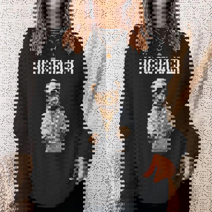 Cool Gangster Teddy Bear As Hug Dealer For Smile & Fun Sweatshirt Gifts for Her