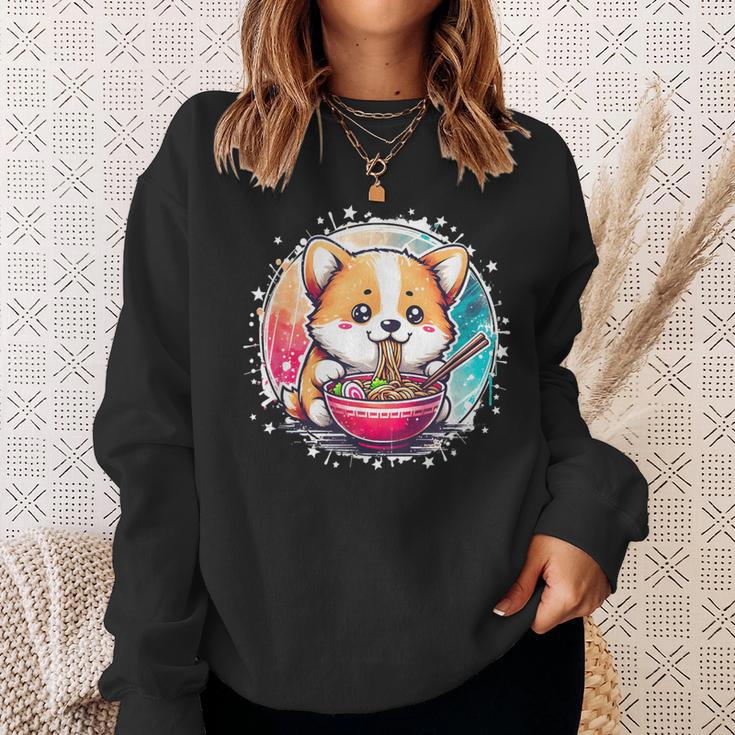 Corgi Dog Ramen Noodles Anime Cute Kawaii Manga Corgi Dog Sweatshirt Geschenke für Sie