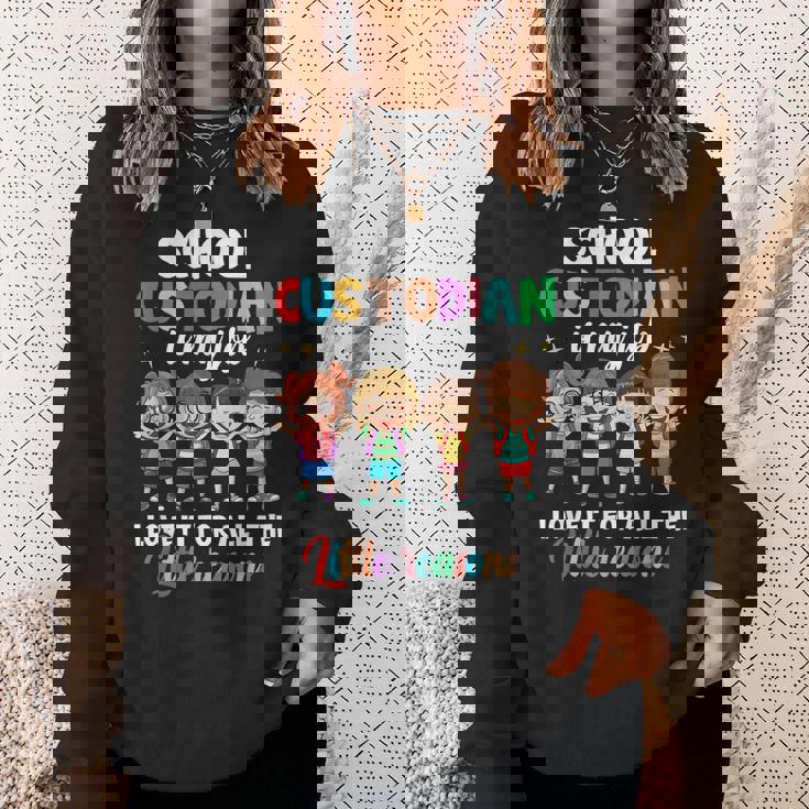 Custodian Appreciation Back To School Janitor Sweatshirt Gifts for Her