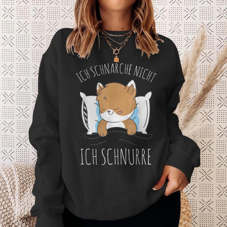 Cute Cat Pyjamas Ich Schnarche Nicht Ich Schnurre Sweatshirt Geschenke für Sie