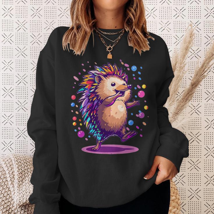 Cute Hedgehog Dancing Sweatshirt Geschenke für Sie