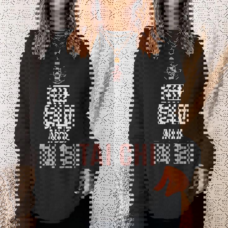 Da Donna Con Scritta Keep Calm And Do Tai Chi Graphi Felpa Regalos para ella