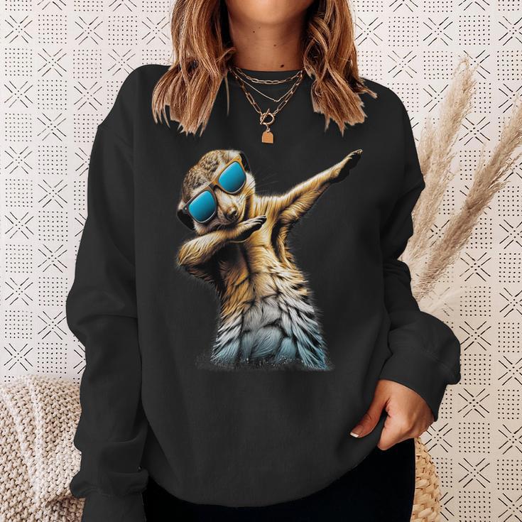 Dabbing Meerkat Dancing Dab Surikate Sweatshirt Geschenke für Sie