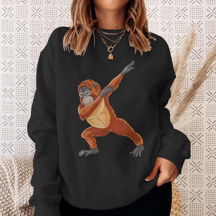 Dabbing Orang Utan Für Affenliebhaber Sweatshirt Geschenke für Sie