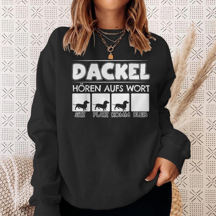 Dachshund Hören Aufs Wort Dachshund Rauhaardackel Dwarf Dachshund Sweatshirt Geschenke für Sie