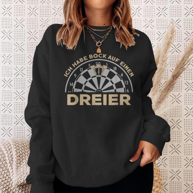 Dart Ich Habe Bock Auf Einen Dreier Retro Dart Sweatshirt Geschenke für Sie