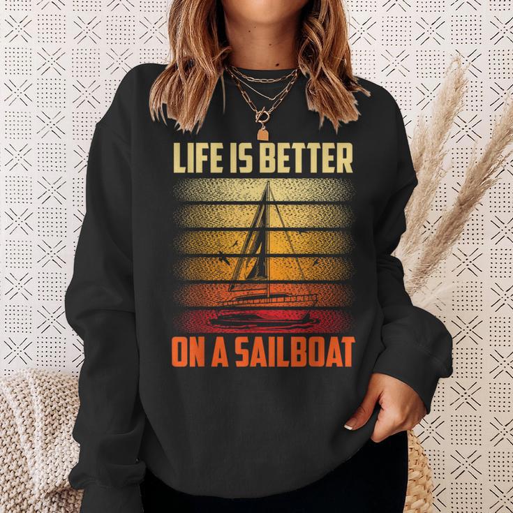 Das Leben Ist Besser Auf Einem Sailboat Sweatshirt Geschenke für Sie