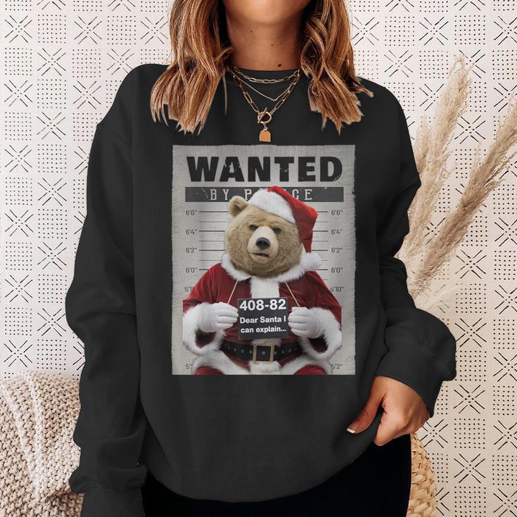 Dear Santa I Can Explain Lustiges Weihnachten Bär Sweatshirt Geschenke für Sie