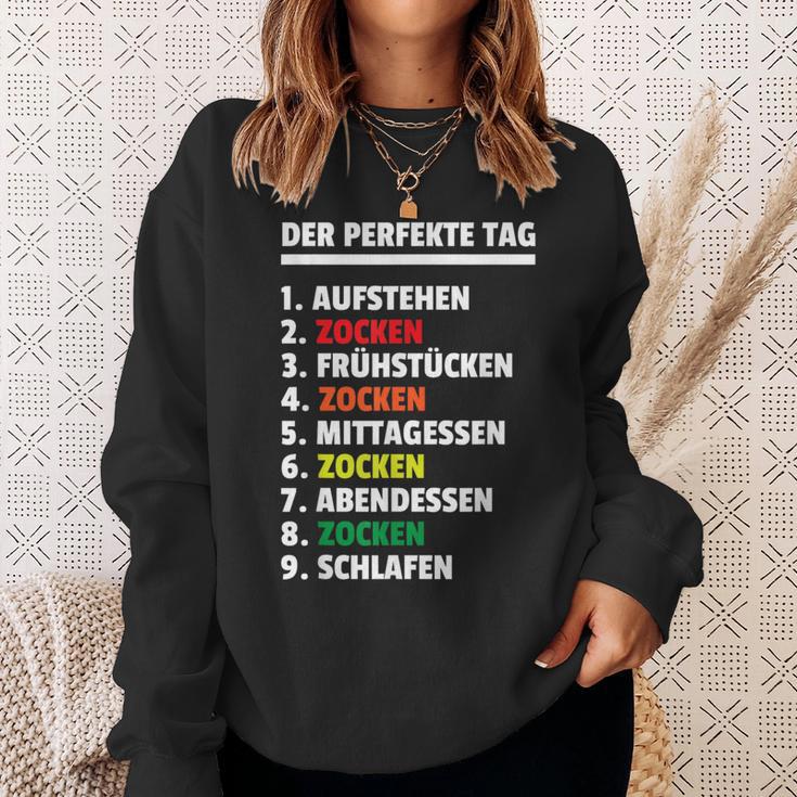 Der Perfekte Tag Zockenideospieler Gamer Gamer Sweatshirt Geschenke für Sie