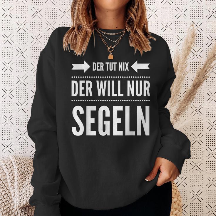 Der Will Nur Sailboat Skipper Sailor Sweatshirt Geschenke für Sie