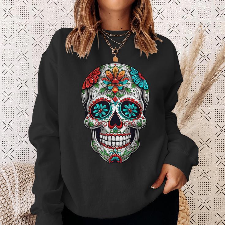 Dia De Los Muertos Decorative Mexican Head Sugar Skull Sweatshirt Geschenke für Sie