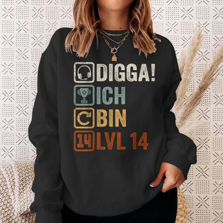 Digga Ich Bin 14 Jahre 14Th Birthday Boy Gamer Sweatshirt Geschenke für Sie