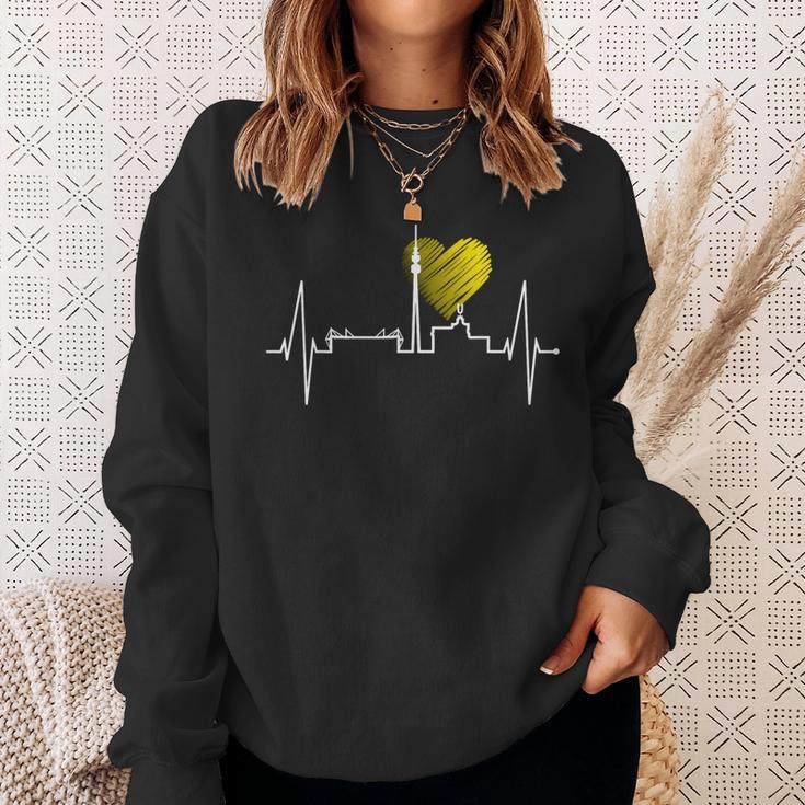 Dortmund Heartbeat Skyline Puls Ruhrpott Stadion Dortmunder Sweatshirt Geschenke für Sie