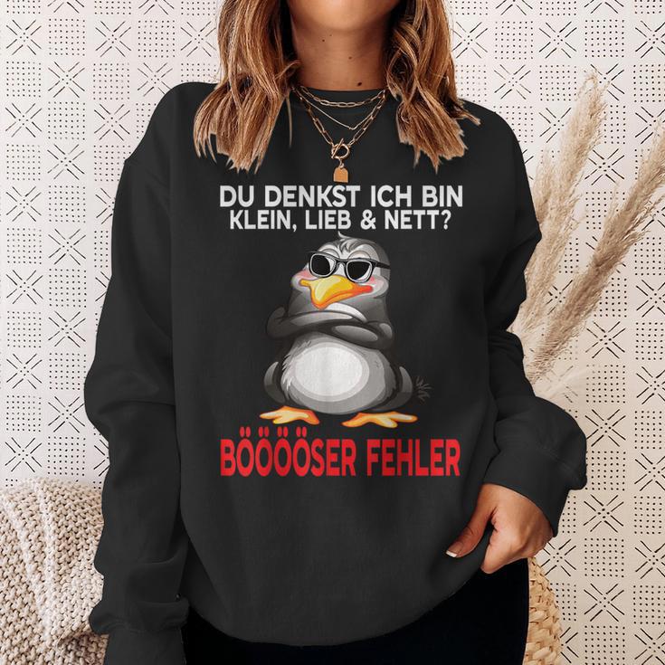 Du Denkst Ich Bin Klein Lieb Und Nett Cute Penguin Sweatshirt Geschenke für Sie