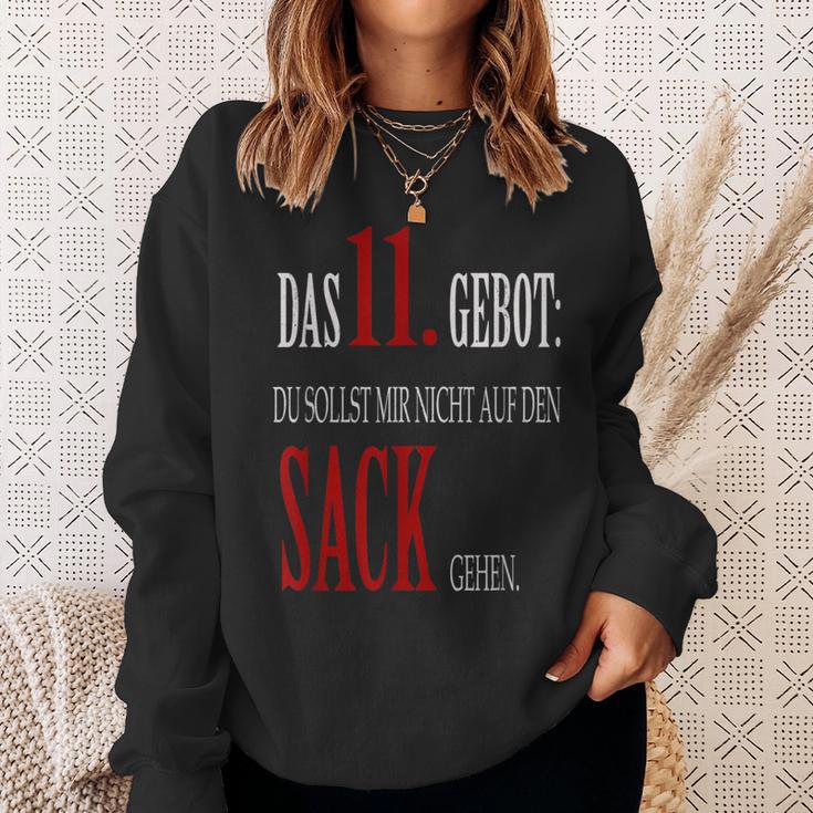 Du Sollst Mir Nicht Auf Den Sack Gehen 11 Commandment Sweatshirt Geschenke für Sie