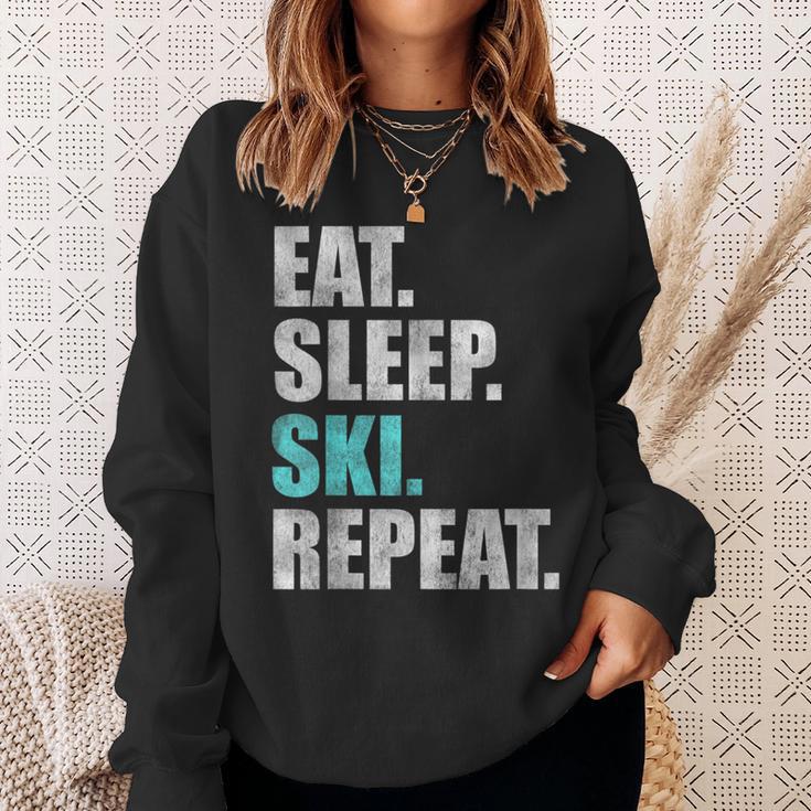 Eat Sleep Ski Repeat Sweatshirt Geschenke für Sie