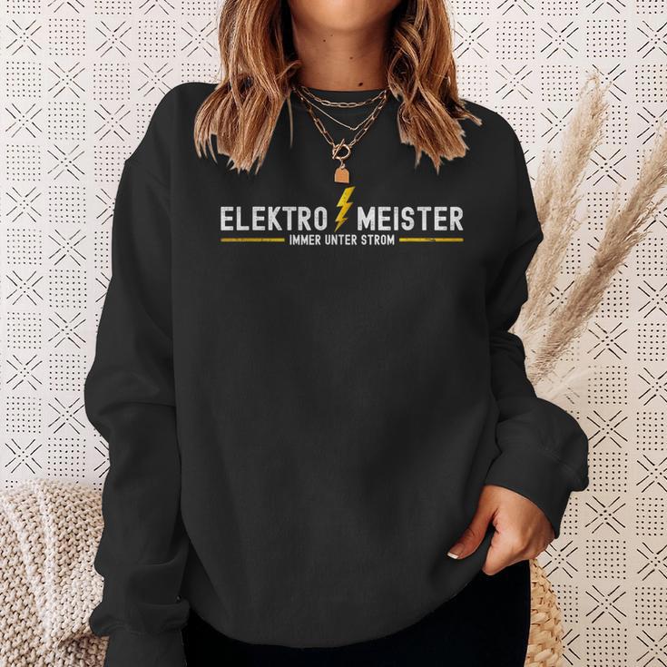 Elektromeister Prüfung Elektro Meisterprüfung Unter Strom Sweatshirt Geschenke für Sie