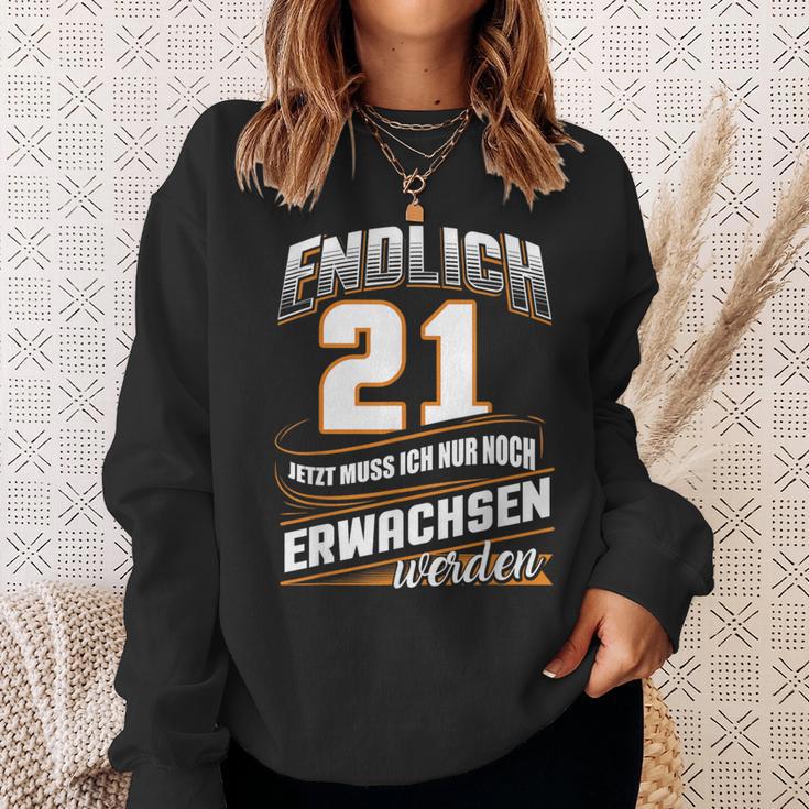 Endlich 21 Nur Noch Arwachsenwerden Geburtsjahr Birthday Sweatshirt Geschenke für Sie