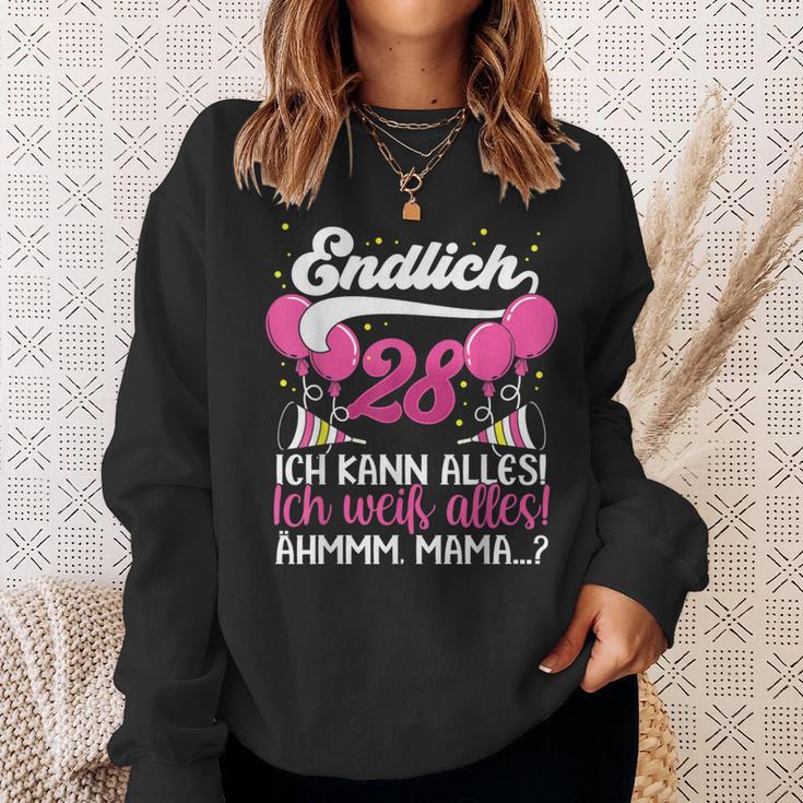 Endlich 28 Ich Kann Alles Ich Weiß Alles Ich Weiß Alles Birthday German Sweatshirt Geschenke für Sie