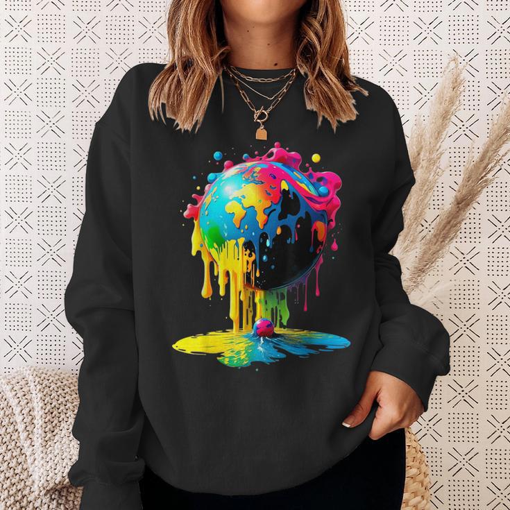 Erdkugel Nachhaltig Globus Sweatshirt Geschenke für Sie