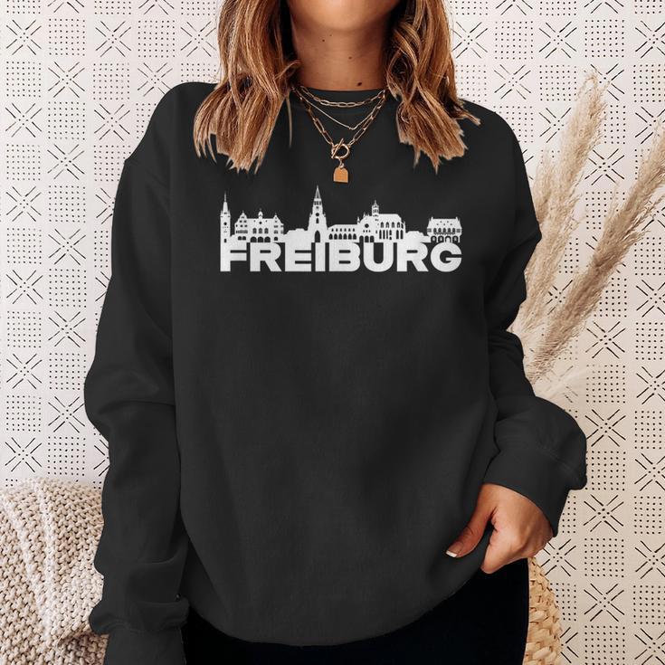 Freiburg Deutschland Skyline Silhouette Outline Sketch S Sweatshirt Geschenke für Sie