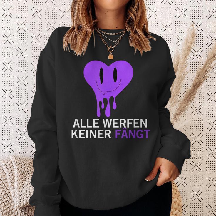 Alle Werfen Keiner Fängt Rave Techno Party Parts Sweatshirt Geschenke für Sie