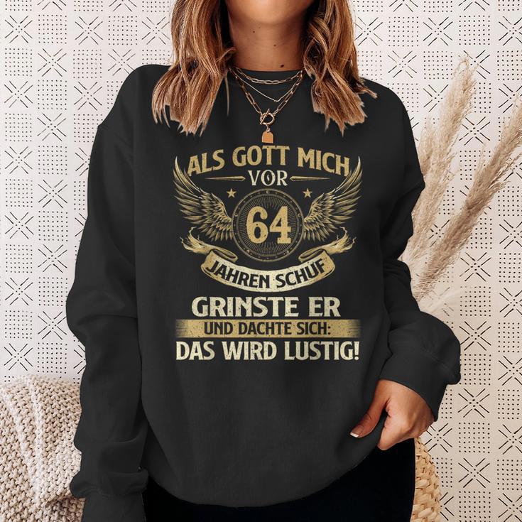 Als Gott Michor 64 Jahren Schuf Birthday Sweatshirt Geschenke für Sie