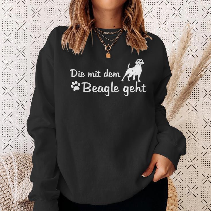 Cute Dog Heartbeat Die Mit Dem Beagle Geht Sweatshirt Geschenke für Sie